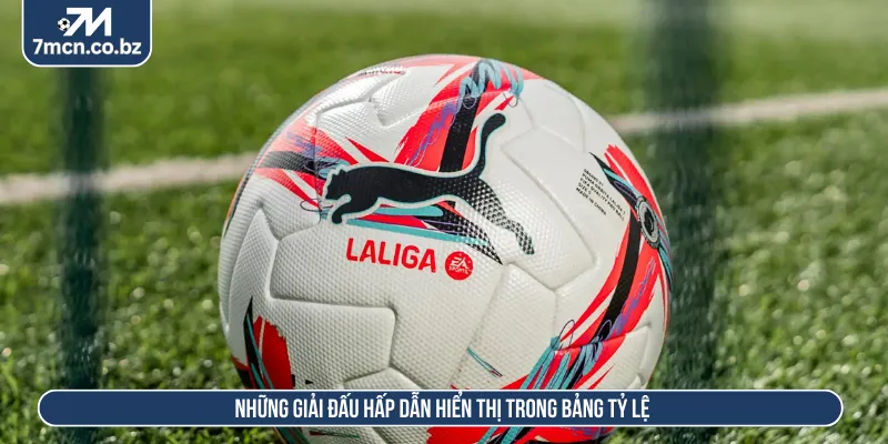 Từng giải đấu hấp dẫn được tích hợp rõ trong bảng